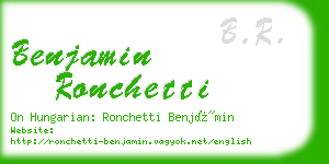 benjamin ronchetti business card